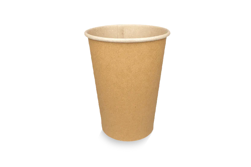 Kartonnen koffiebeker 180cc kraft - standaard formaat voor koffie en thee.