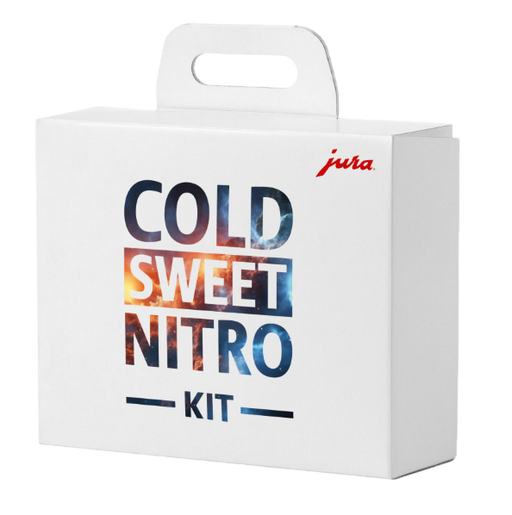 Ju+URA Cold Sweet Nitro Kit in witte doos met kleurrijke opdruk en JURA-logo