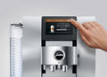 JURA Z10 Aluminium White (EA) espressomachine vooraanzicht met eenvoudige bediening Arte dell' espressO 7610917153480