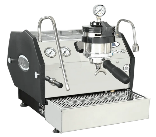 La Marzocco GS3 MP espressomachine met mechanische paddle en dubbele manometers in roestvrijstalen afwerking