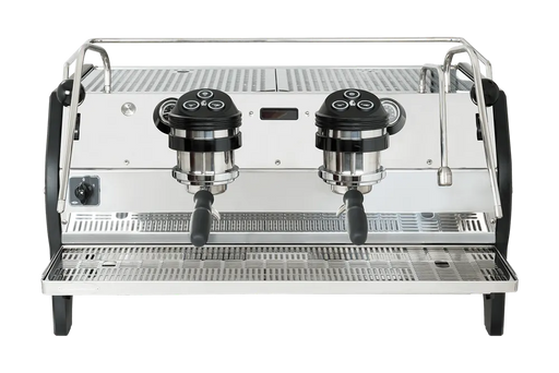 La Marzocco Strada II S AV espressomachine met dubbele zetgroep en metalen afwerking