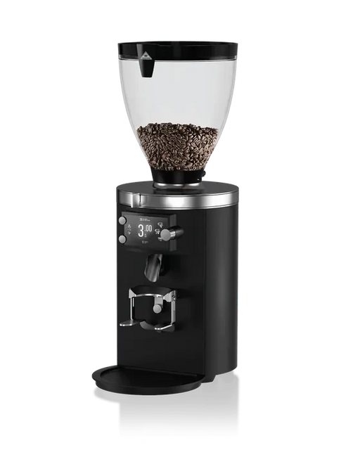 Mahlkönig E80 Supreme koffiemolen met transparante bonencontainer en digitaal display