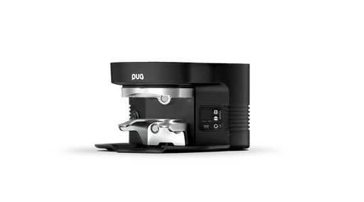 PuqPress M3 automatische koffiestamper in zwart met instelbare bediening voor Mahlkönig E65S koffiemolen