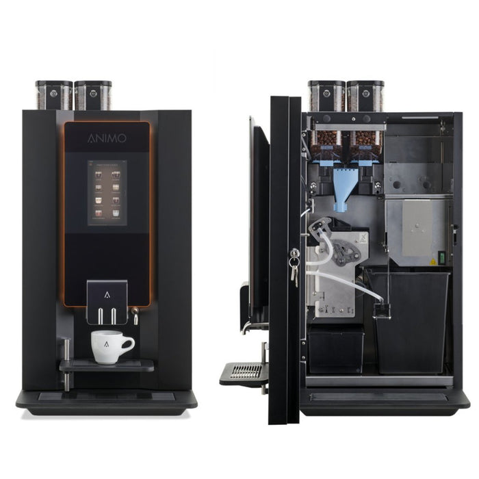 Animo OptiBean X20 koffiemachine - dubbele bonenreservoirs voor veelzijdige koffieopties