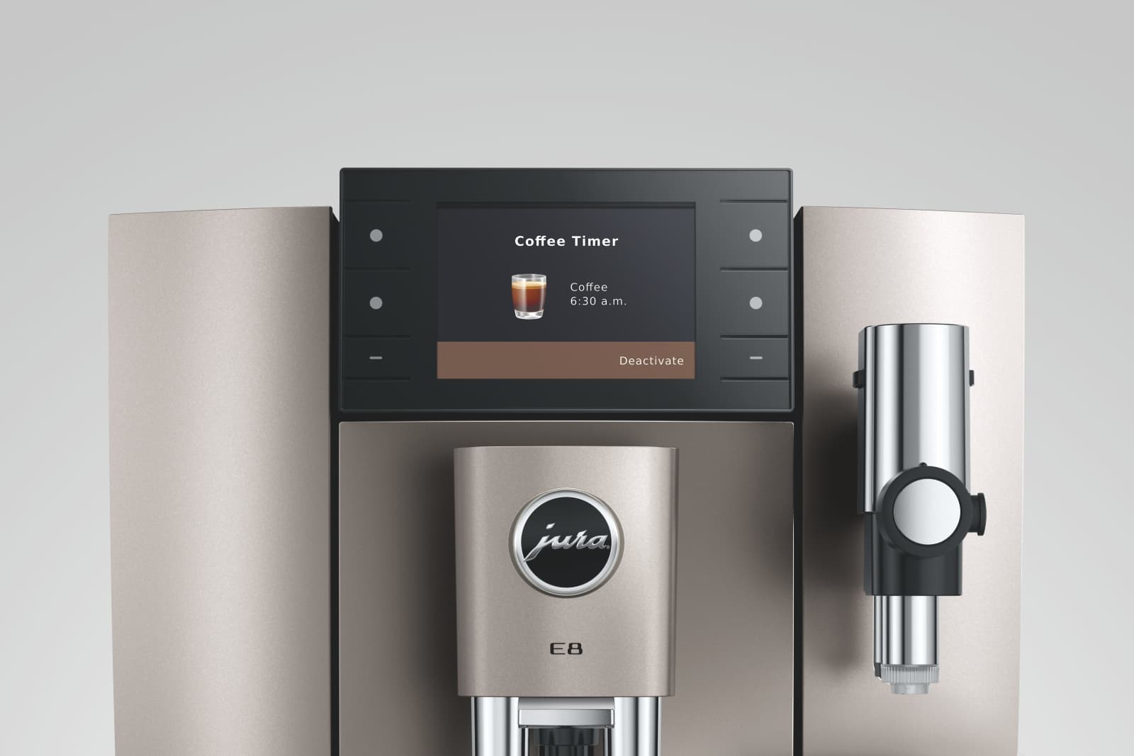 Coffee Timer op het display van een JURA E8