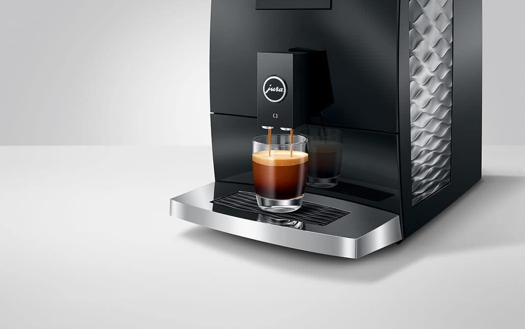 JURA C3 Piano Black zet pure zwarte koffie