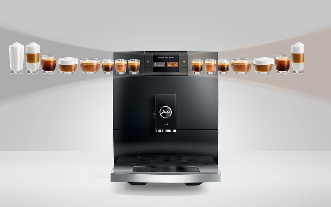 JURA C9 met het repertoire van zeventien specialiteiten