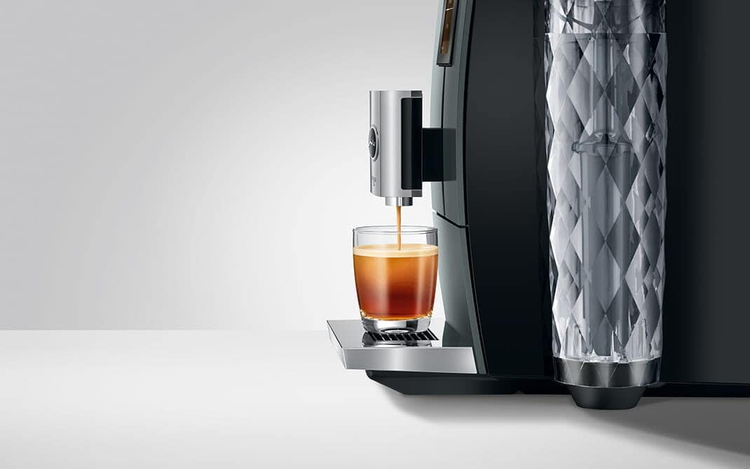 JURA ENA 5 zet pure zwarte koffie, met kristalpatroon-watertank