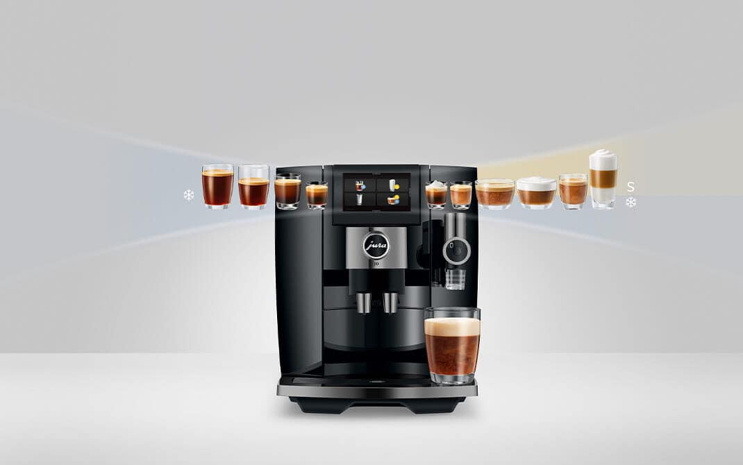 JURA J10 met het volledige spectrum van 42 specialiteiten