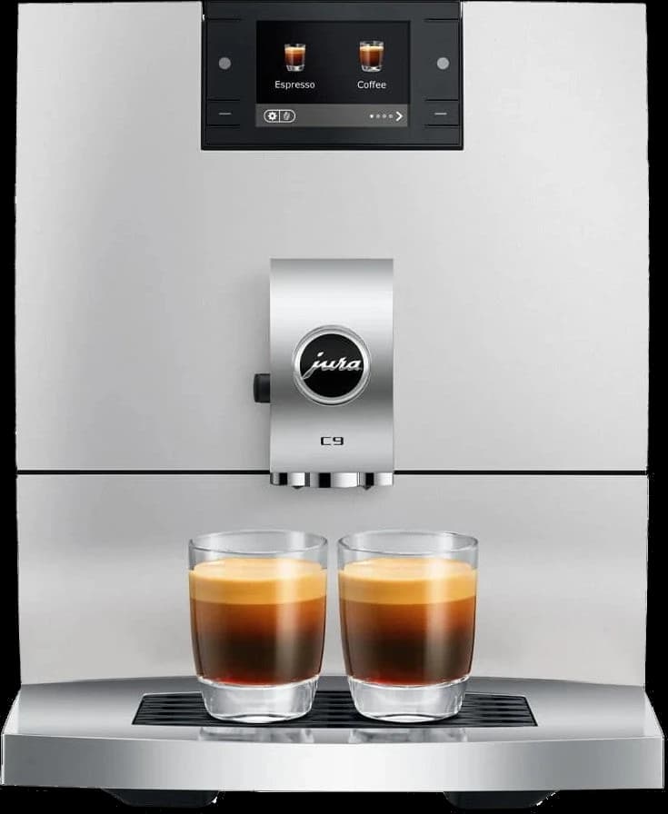 JURA C9 Platina (EA) koffiemachine, vooraanzicht
