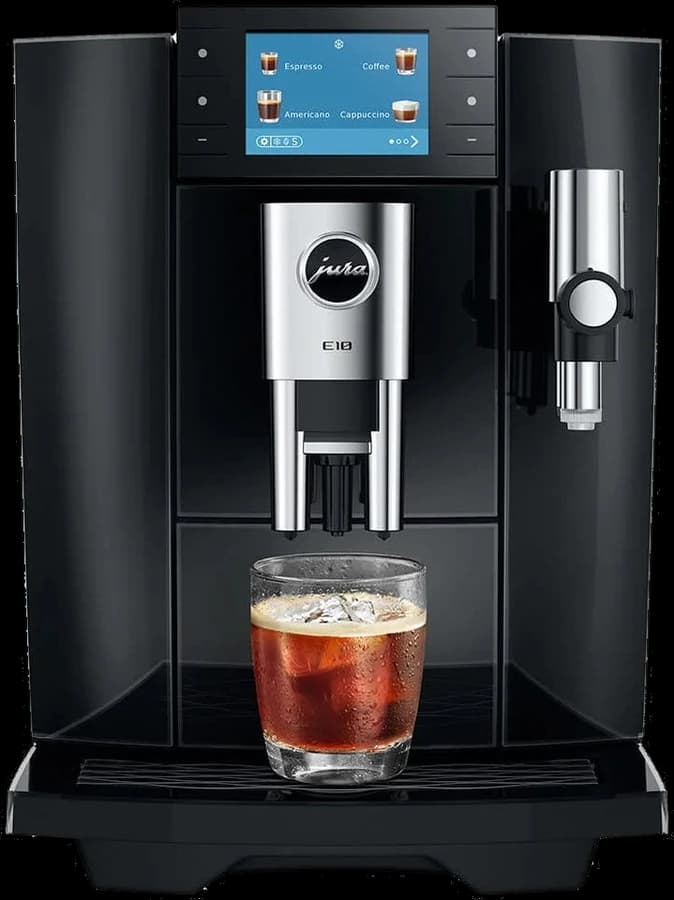 JURA E10 Diamond Black (EA) koffiemachine, vooraanzicht