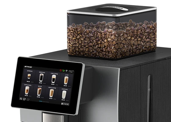 Jetinno JL30 zakelijke koffiemachine met touchscreen, vooraanzicht — fabrikantbeeld 4