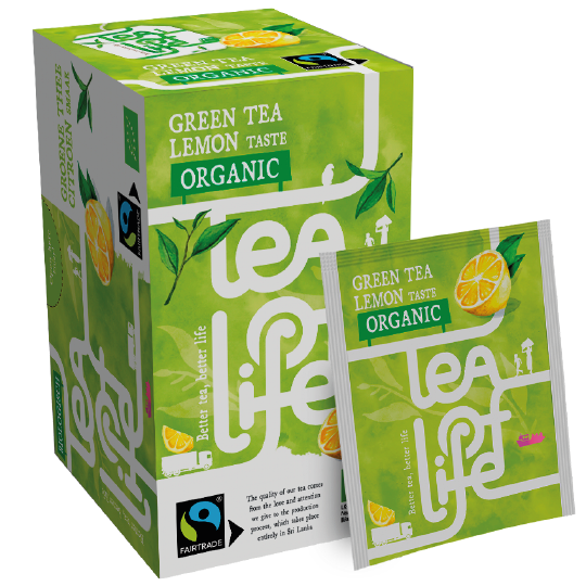 Doos Tea of Life Groene Thee Citroen biologische thee, 25 zakjes — fabrikantbeeld