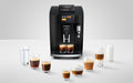 JURA E8 Piano Black volautomaat voor thuis, vooraanzicht met kleurenscherm — productkenmerk 7