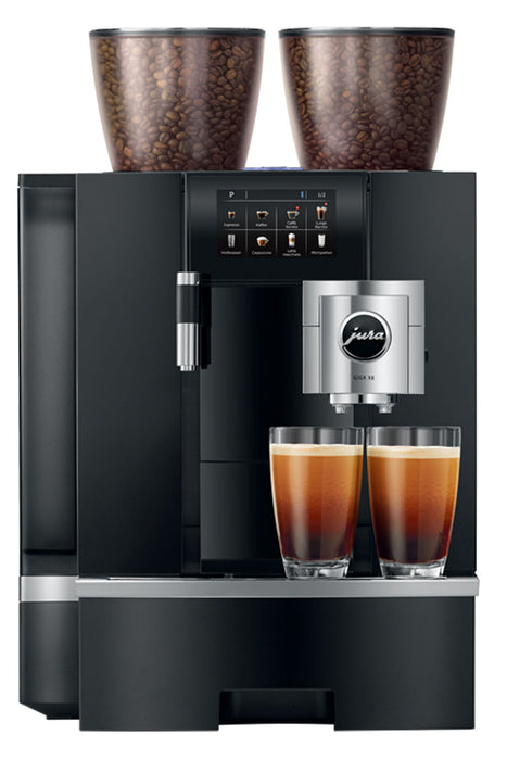 JURA GIGA X8 Aluminium professionele koffiemachine, vooraanzicht — fabrikantbeeld 12