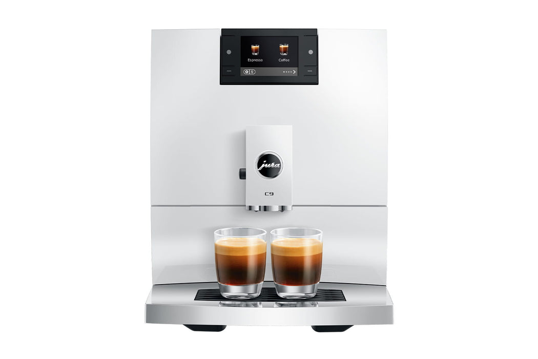 JURA C9 Piano White compacte volautomaat voor thuis, vooraanzicht — fabrikantbeeld 11