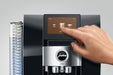 JURA Z10 Diamond Black premium volautomaat, vooraanzicht met touchscreen — fabrikantbeeld 21