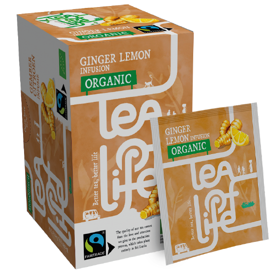 Doos Tea of Life Gember & Citroen biologische thee, 25 zakjes — fabrikantbeeld