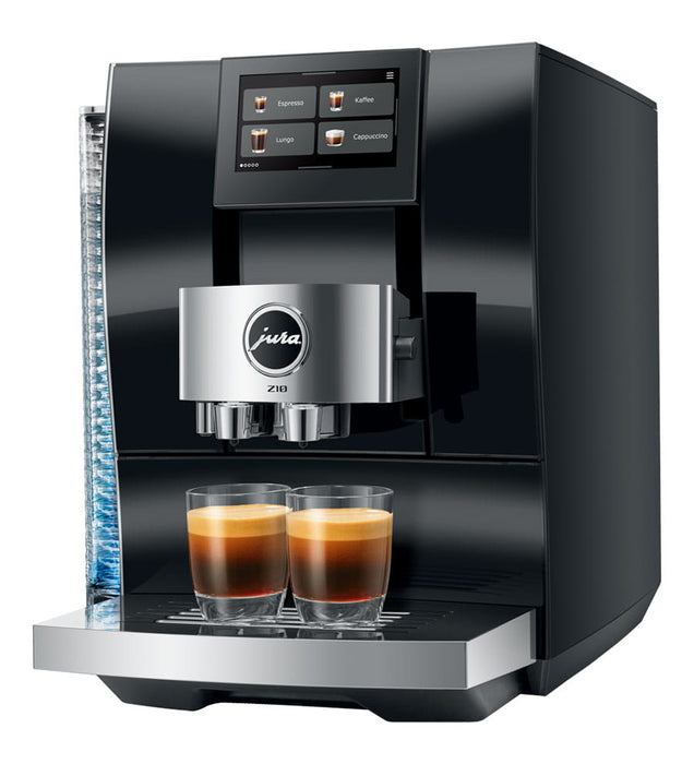 JURA Z10 Diamond Black premium volautomaat, vooraanzicht met touchscreen — fabrikantbeeld 17