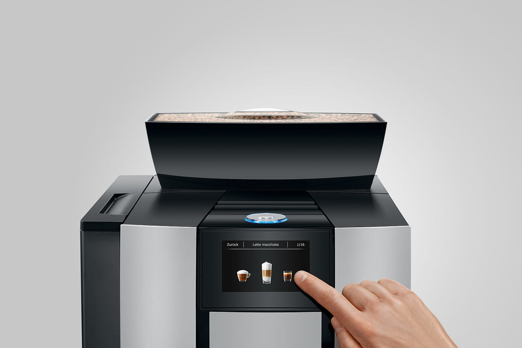 JURA GIGA X3 Aluminium professionele koffiemachine, vooraanzicht — fabrikantbeeld 11