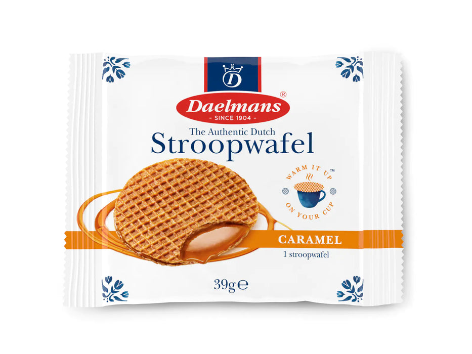 Per stuk verpakte Daelmans stroopwafel van 39 gram — fabrikantbeeld 2