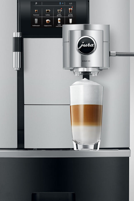 JURA GIGA X3 Aluminium professionele koffiemachine, vooraanzicht — fabrikantbeeld 13