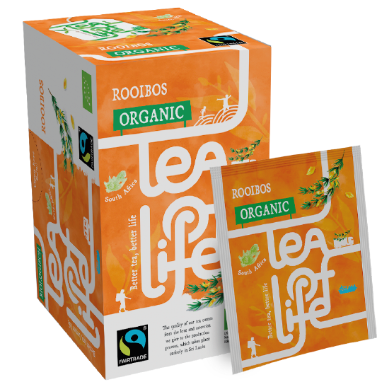 Doos Tea of Life Rooibos biologische thee, 25 zakjes — fabrikantbeeld