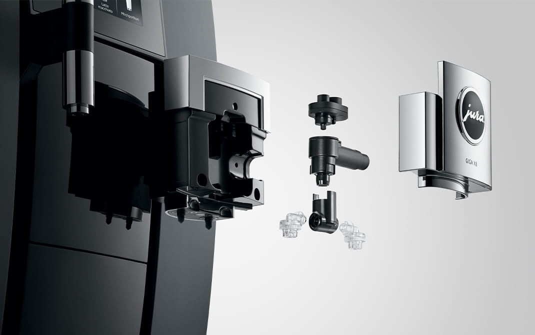 JURA GIGA X8 Aluminium professionele koffiemachine, vooraanzicht — productkenmerk 5