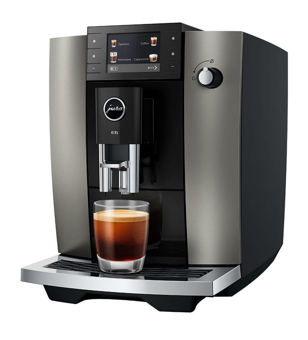 JURA E6 Dark Inox espressomachine voor thuis, vooraanzicht — fabrikantbeeld 17