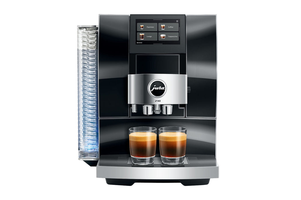 JURA Z10 Diamond Black premium volautomaat, vooraanzicht met touchscreen — fabrikantbeeld 18