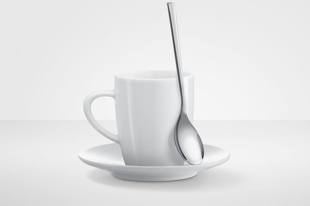 Zilverkleurige JURA-koffielepel van 14 cm, roestvrij staal — fabrikantbeeld 2