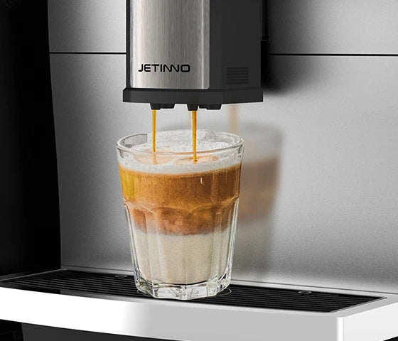 Jetinno JL30 zakelijke koffiemachine met touchscreen, vooraanzicht — fabrikantbeeld 3