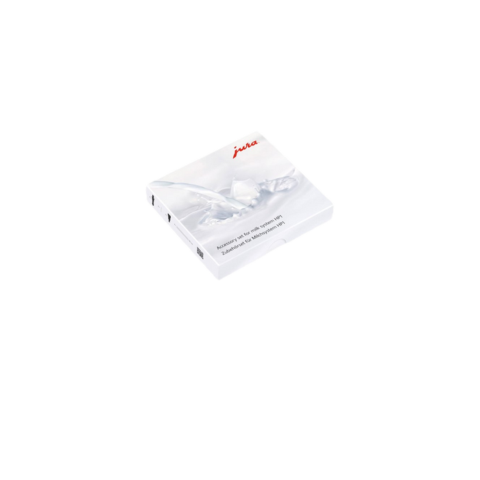 JURA Accessoireset melksysteem HP1 in witte doos met rode logo, bevat reinigingsonderdelen | Arte dell' espressO