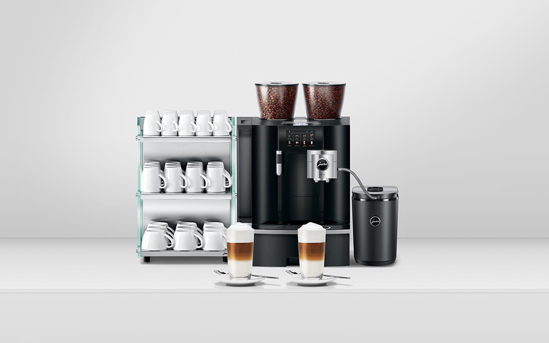 JURA GIGA X8 Aluminium professionele koffiemachine, vooraanzicht — productkenmerk 6