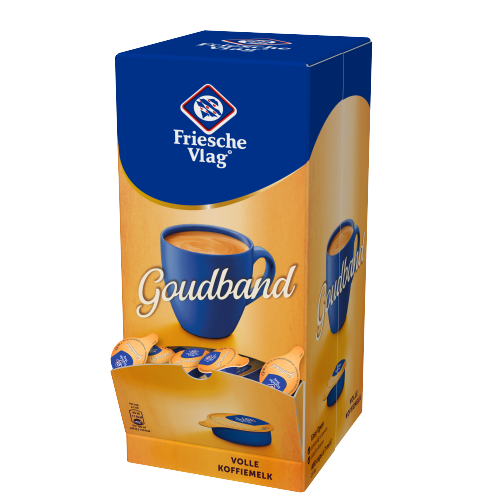 Voordeeldoos Friese Vlag Goudband met 400 koffiemelkcups — fabrikantbeeld