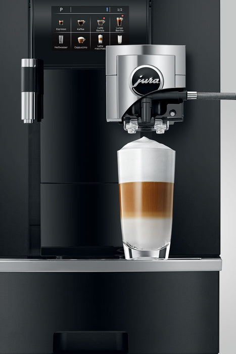 JURA GIGA X8 Aluminium professionele koffiemachine, vooraanzicht — fabrikantbeeld 14