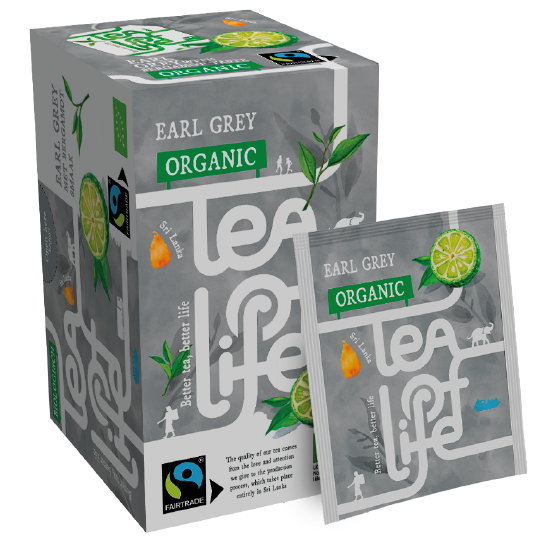 Doos Tea of Life Earl Grey biologische thee, 25 zakjes — fabrikantbeeld