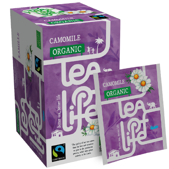 Doos Tea of Life Kamille biologische thee, 25 zakjes — fabrikantbeeld
