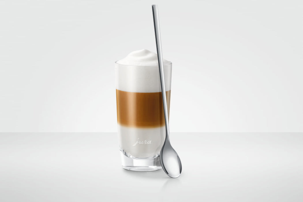 JURA latte macchiato lepel van roestvrij staal met lange steel — fabrikantbeeld 2