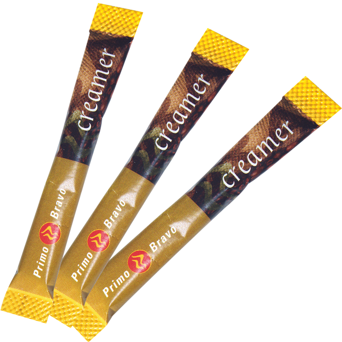 Dispenserdoos Primo Bravo creamersticks, 500 stuks van 2,5 gram — fabrikantbeeld
