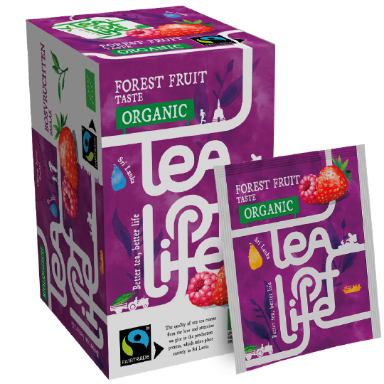 Doos Tea of Life Bosvruchten biologische thee, 25 zakjes — fabrikantbeeld