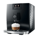 jura c9 piano black schuin zijaanzicht met cappuccino