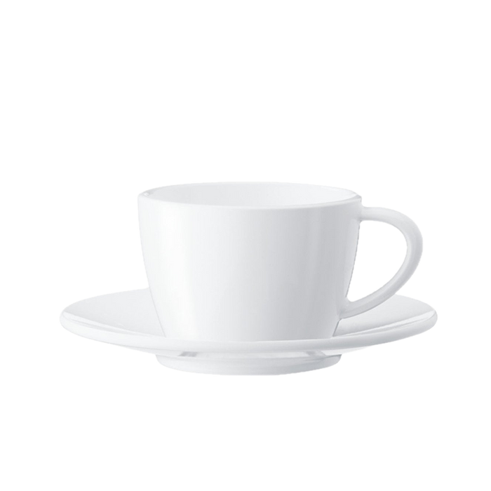 Witte cappuccino kopjes set van 2 stuks met schotels voor JURA koffiemachines | Arte dell' espressO