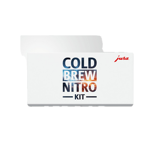 JURA Cold Brew Nitro Kit in witte verpakking met blauw en oranje logo op grijze achtergrond | Arte dell' espressO