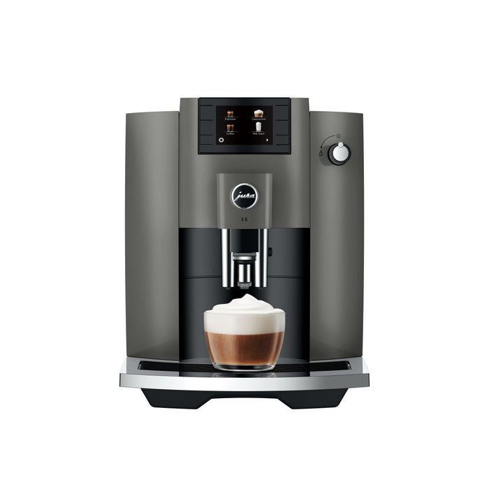 JURA E6 Dark Inox volautomaat met Easy Cappuccino functie en premium Black Friday bundel