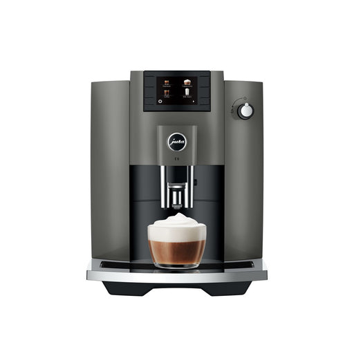 JURA E6 Dark Inox volautomaat met Easy Cappuccino functie in premium afwerking