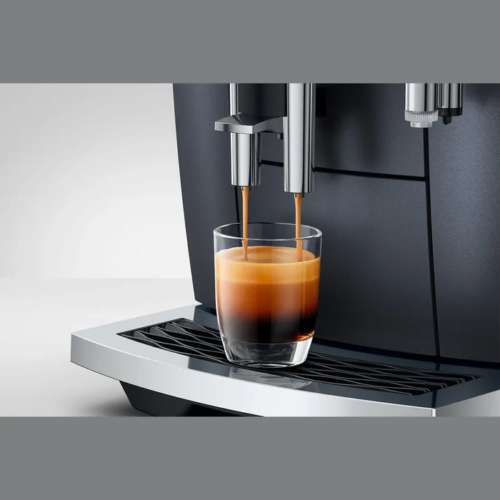 jura e8 cosmic black espresso zetten close up