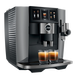 jura j10 diamond onyx ea met twee espresso's op kopjes plateau