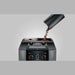 jura j10 diamond onyx ea met vullen rechter bonenreservoir met bonen close up