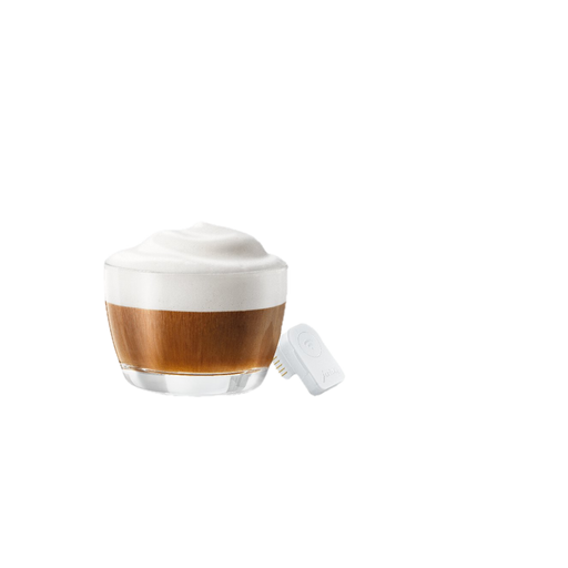 JURA WiFi Connect V2 wit accessoire met amberkleurige koffie in glazen container | Arte dell' espressO